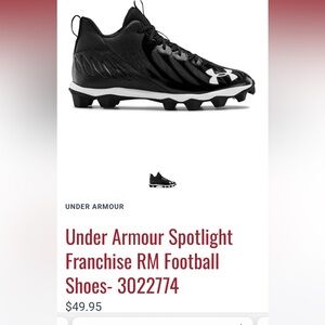 Under Armour 6Y Football Cleats (Spotlight Franchise RM Jr)